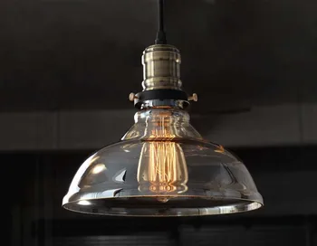 Berba viseće svjetiljke iron bijeli stakleni privjesak zvono visi lampa E27 110V 220V za blagovanje home dekor planetarij HM21